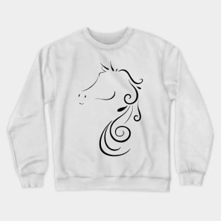 Elegant Horse Swirls Crewneck Sweatshirt